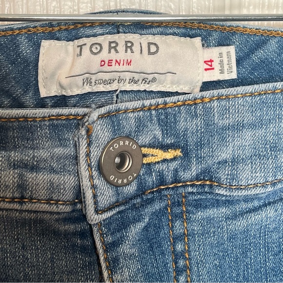 Torrid Blue Distressed Women Jeans - Picture 4 of 10